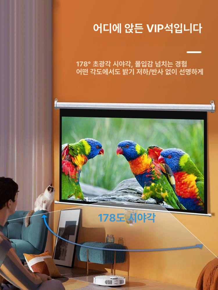 롤스크린 전동스크린 대형 영화관 프레젠테이션 강당 빔프로젝터 빔스크린 전자동 색 - 상세 이미지 2
