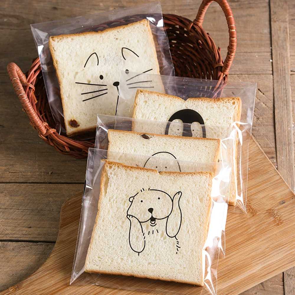 식빵 샌드위치 토스트 스콘 베이커리포장지 비닐백 영어 도넛 빵집 비닐봉투 올 - 상세 이미지 2