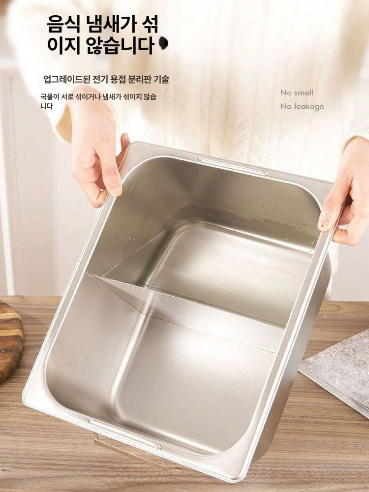 전골냄비 어묵탕 국수 매운탕 스테인리스 업소용 캠핑 손잡이 깊은 냄비 - 상세 이미지 4
