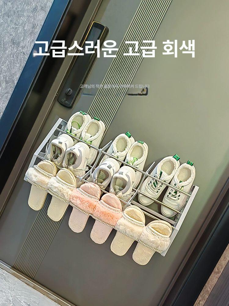 자석 신발 보관함 도어 부착 수납장 플라스틱 대용량 정리함 슈케이스 신발케이스 슈즈랙 - 상세 이미지 5