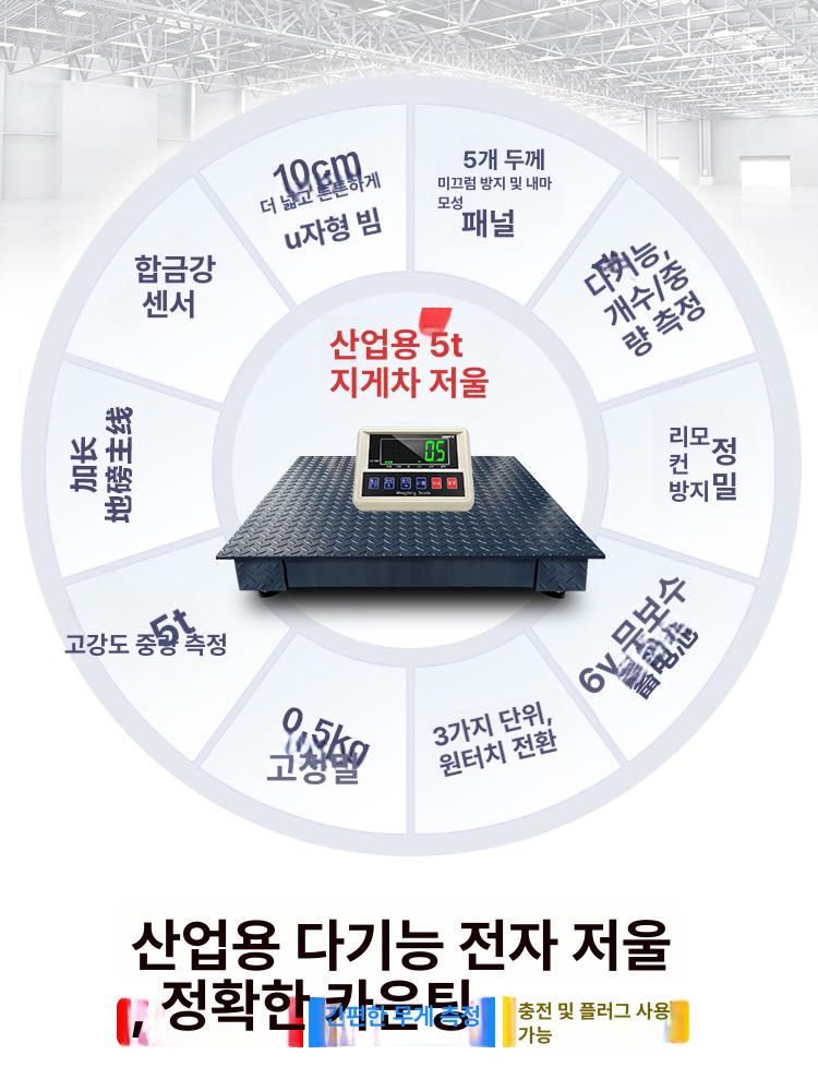 측정기 계근대 화물 축사 고정밀 공업용 톤백저울 고중량 전자 농업용저울 디지털 - 상세 이미지 3