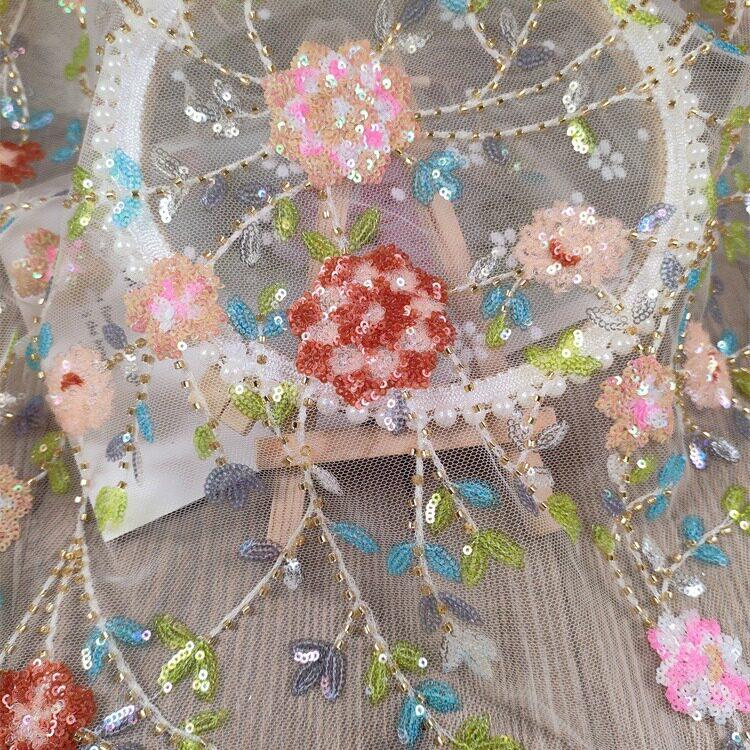 DIY 레이스 원단 소재 웨딩 천 옷 원피스 패션 컬러 입체 만들기 리폼 자수 - 상세 이미지 2
