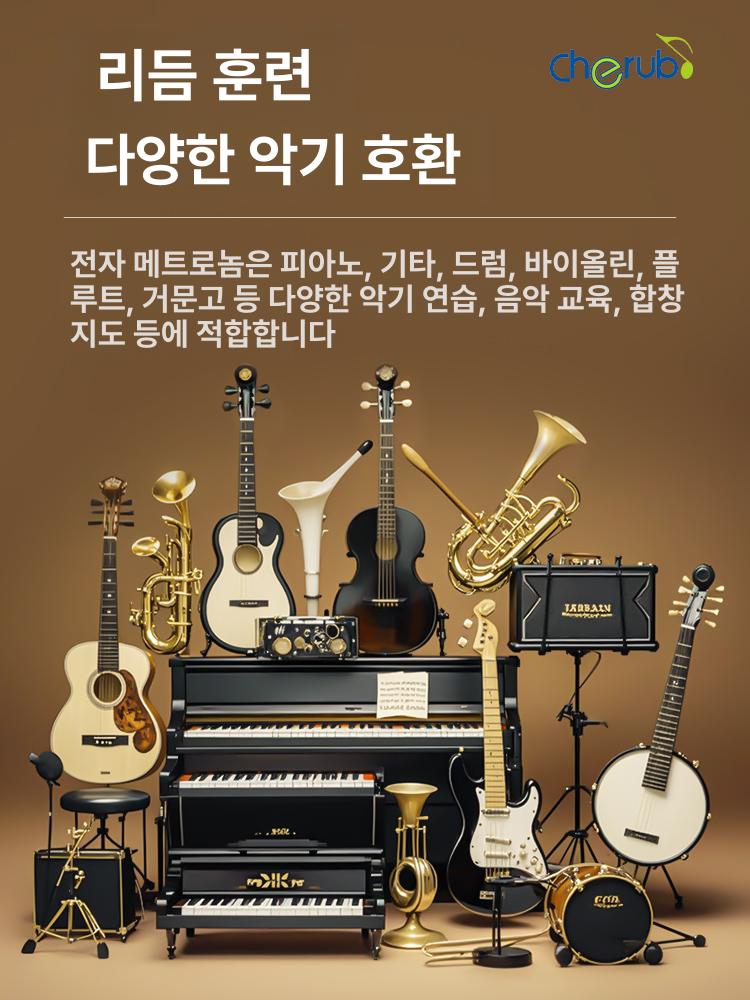 매트로놈 리듬박자기 연습 보컬 튜너 비트 기계식 타이밍 음악 메트롬 연주 - 상세 이미지 5