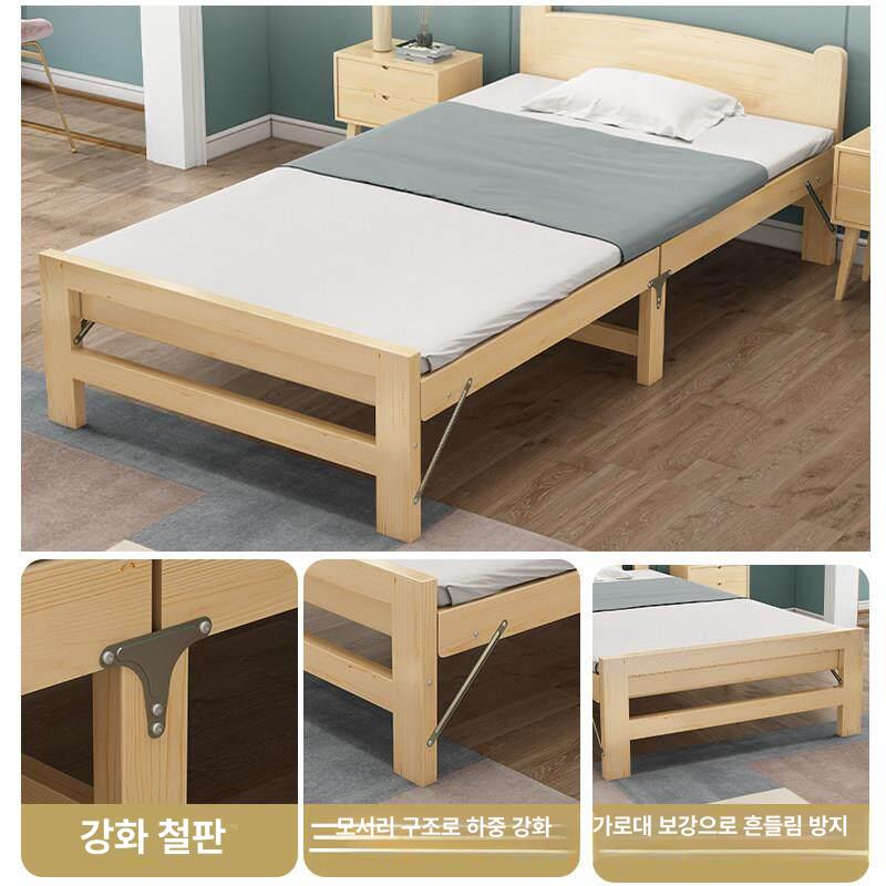 사무실 간이 접이식침대 1인용 가로 닫힌 원목 세로 평상형 - 상세 이미지 3