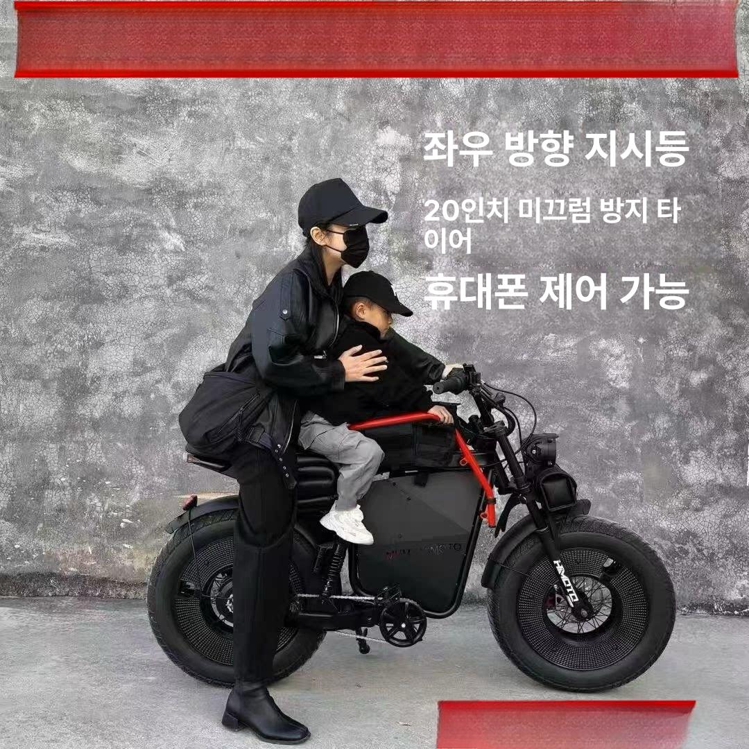 전동 자전거 레저 오프로드 전기 팻바이크 산악 빈티지 광폭타이어 출퇴근용 장거리 - 상세 이미지 2