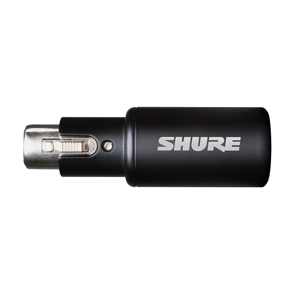 슈어 MVX2U 2세대 XLR-to-USB-C 디지털 오디오 인터페이스, MFi 인증, 처리를 위한 휴대용 설정, XLR과 USB-C 장치 간의 노이즈 없는 녹음 - 상품 이미지