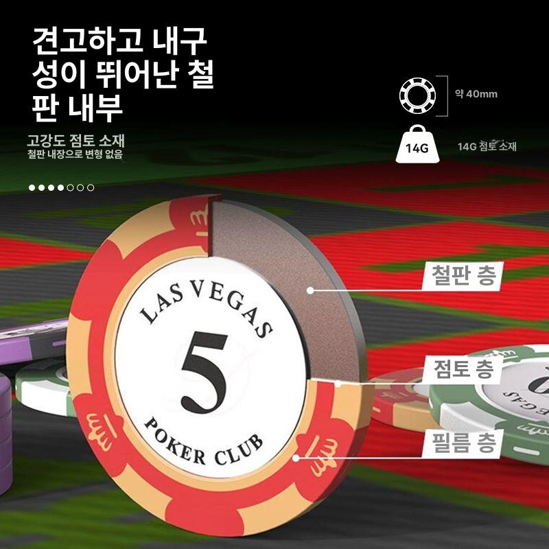 세트 홀덤칩 취미 고급 팔각형 클레이 포커 주사위 키트 딜러 버튼 카지노칩 덱 - 상세 이미지 3