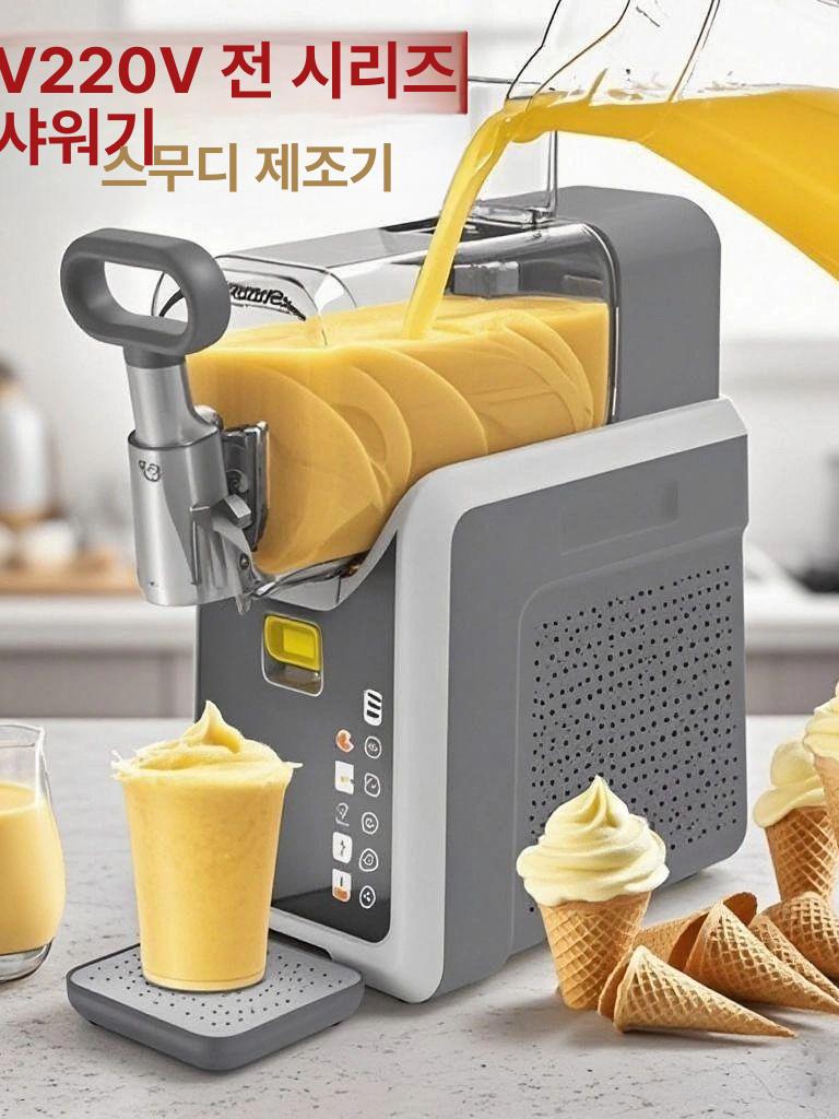 소형 미니슬러시기계 빙삭기 빙수기 슬러쉬 스무디 머신 카페 가정용제빙기 음료 - 상세 이미지 2