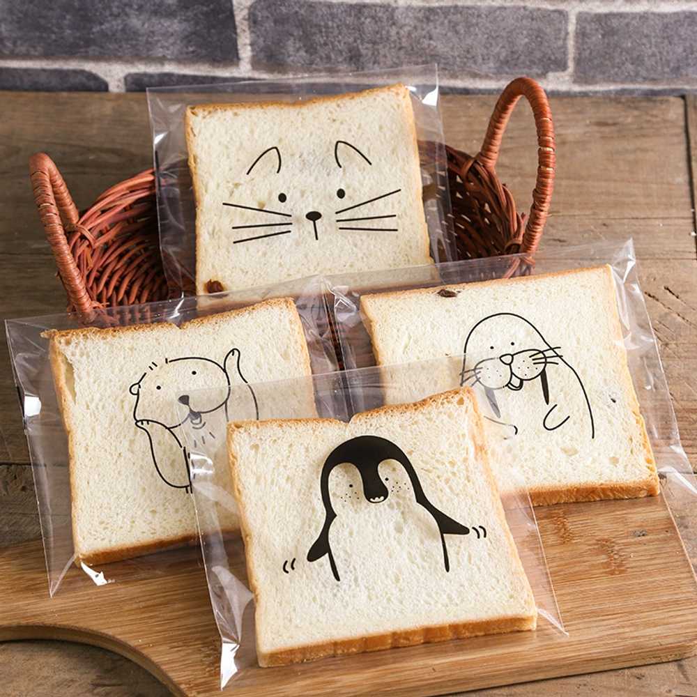 식빵 샌드위치 토스트 스콘 베이커리포장지 비닐백 영어 도넛 빵집 비닐봉투 올 - 상품 이미지