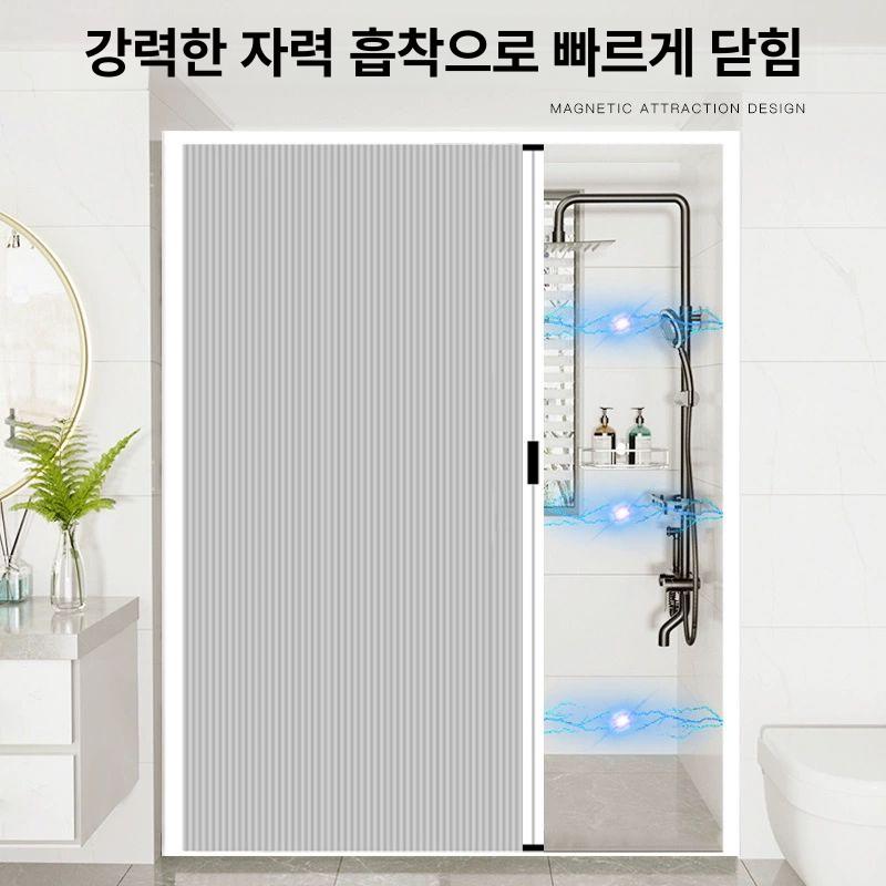 무타공 간이중문 양문형 셀프설치 파티션 공간분리 슬라이딩도어 현관문 칸막이 - 상세 이미지 2