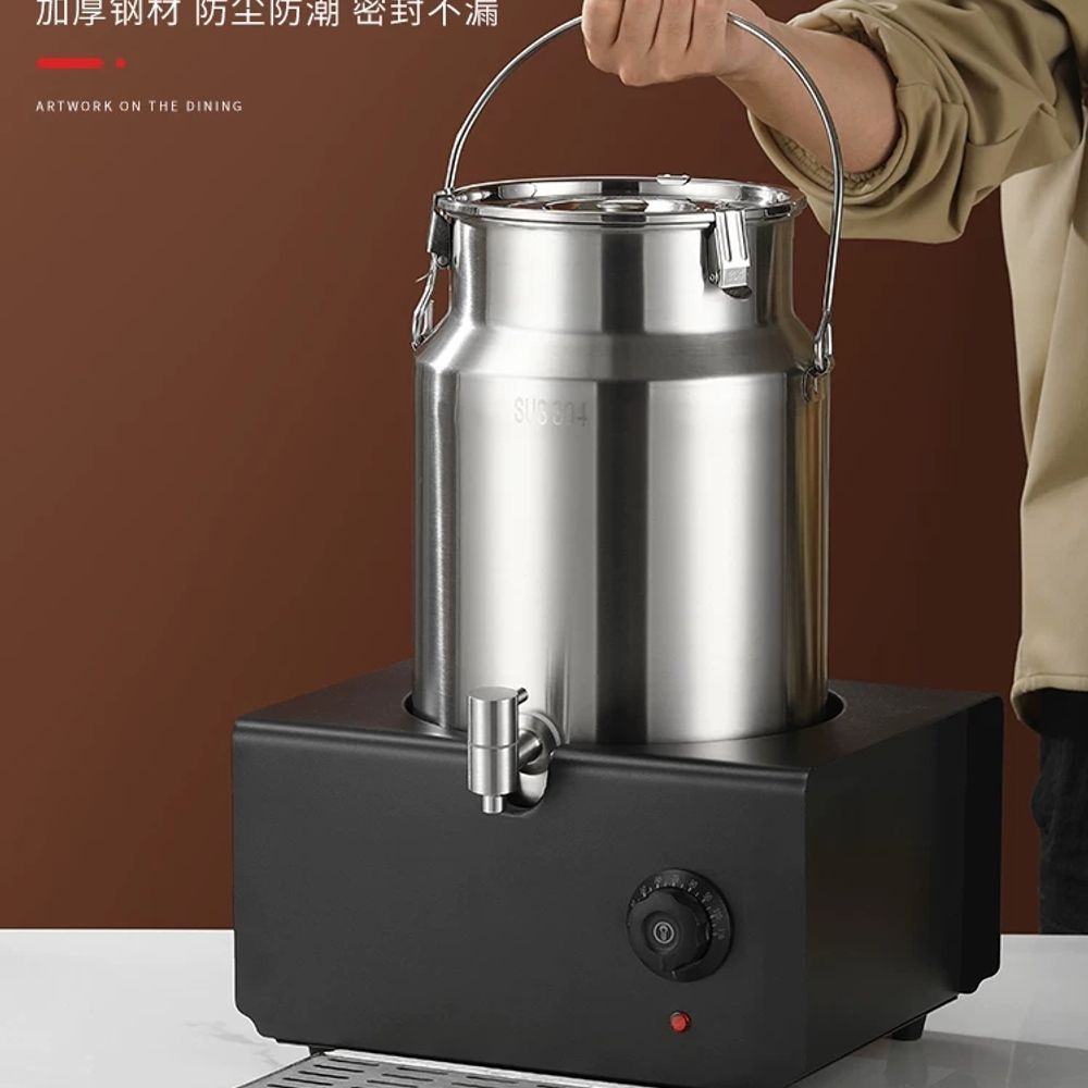 전기 보온물통 세라믹 커피 주전자 우유 상업용 케이터링 육수 음료디스펜서 온수통 - 상세 이미지 4