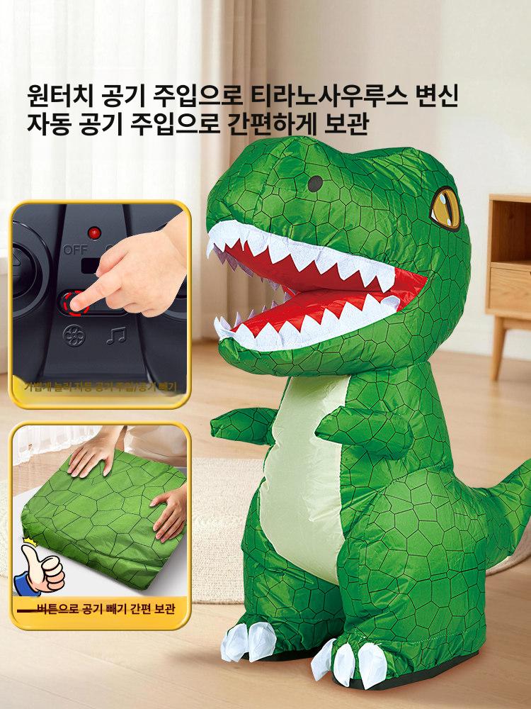 rc 공룡 대형 리모컨 무선 소리가 있는 벨로시랩터 악어 쥐라기 주입 선물 빛과 보행 - 상세 이미지 3