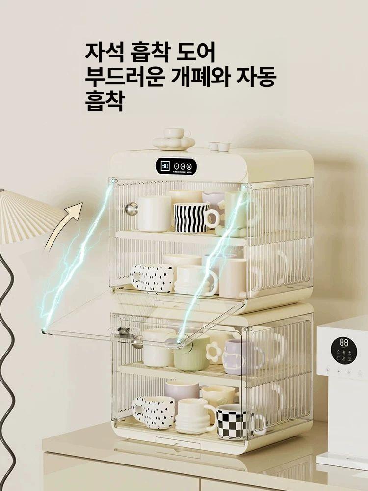 미니 컵살균기 소독기 건조기 블랙 살균기 전기 소형 식기 수저 찻잔 가정용 식당 소독 - 상세 이미지 5