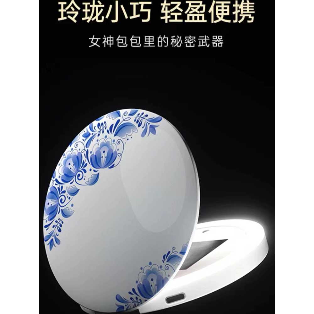 UV LED 보광 화장 휴대용 메이크업 자외선거울 기능 확인 원형 검사 렌즈 조명 필터 - 상세 이미지 4