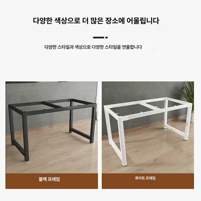 대리석 식탁 철제 프레임 다리 발통 교체용 접이식 사이드 테이블 의자 세트 - 상세 이미지 5