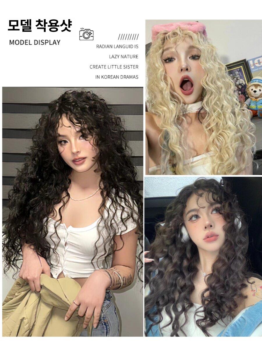 히피펌 롱 통가발 붙임머리 가발 헤어 레게 힙합 - 상세 이미지 2