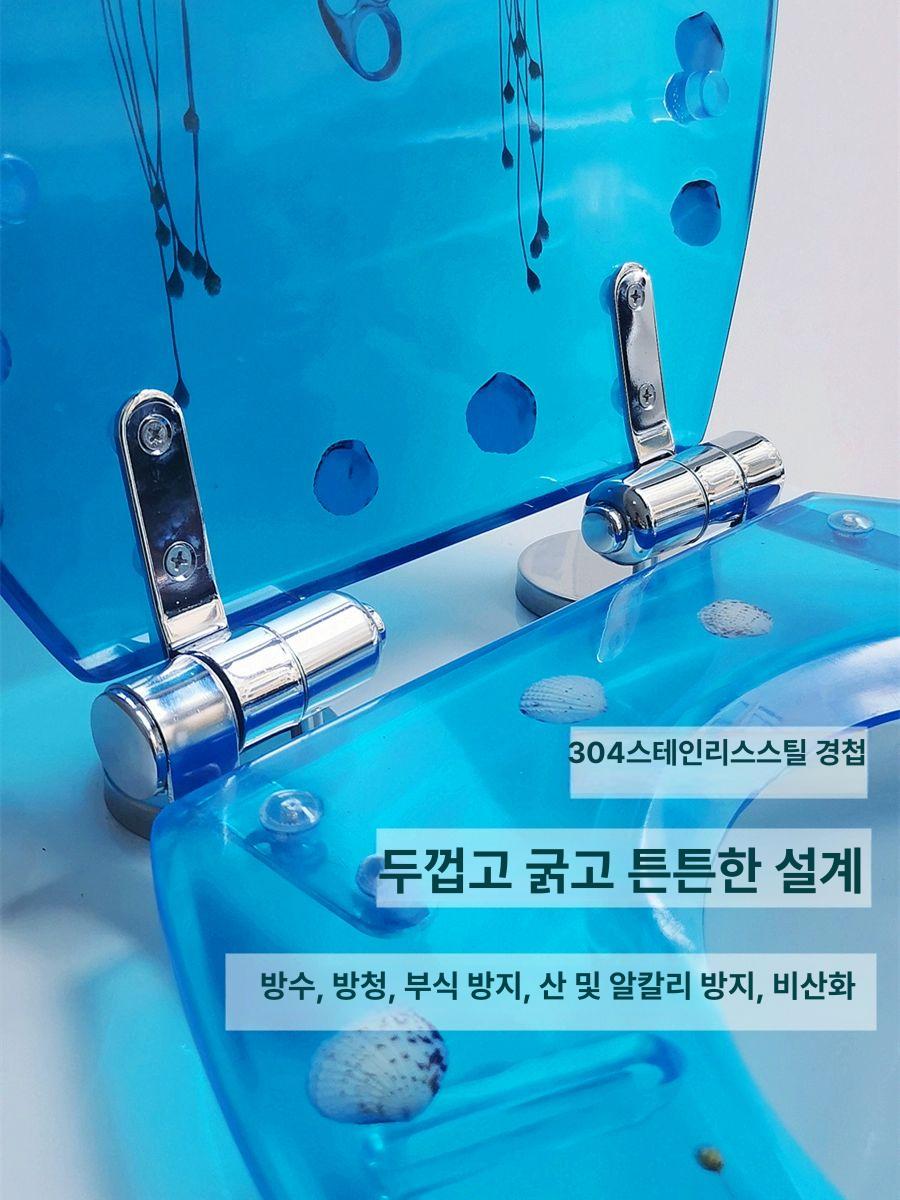 투명 변기 뚜껑 호텔 교체용 시트 커버 숙소 인테리어 변기뚜껑 교체 카페 변기커버 화장실 - 상세 이미지 3