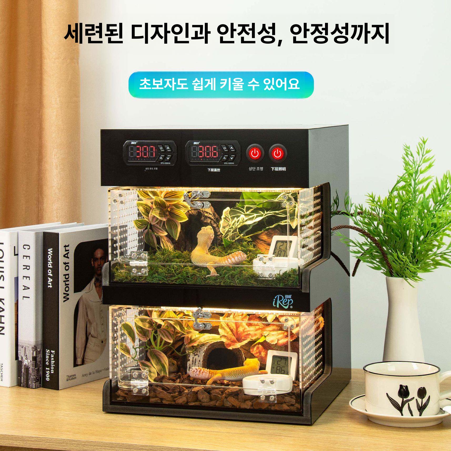 파충류 렉사육장 서랍형 캐비닛 애완용 단층 박스 이층 카멜레온 키우기 대형 거북이 - 상세 이미지 2
