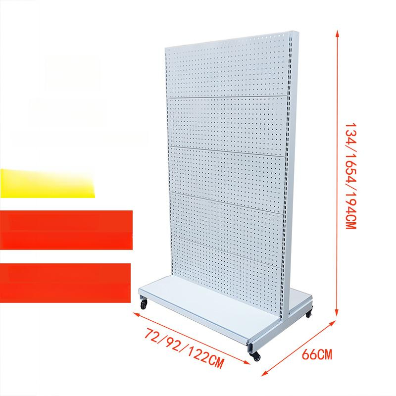 이동식 진열대 타공 회색 수납용 철제 슈퍼 진열 걸이 타공판 화이트 디스플레이 거치대 - 상세 이미지 5