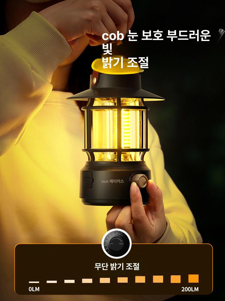 야외 랜턴 태양광조명 걸이식 걸이형 비상 전등 장식용 캠핑등 깜박이는 - 상세 이미지 3