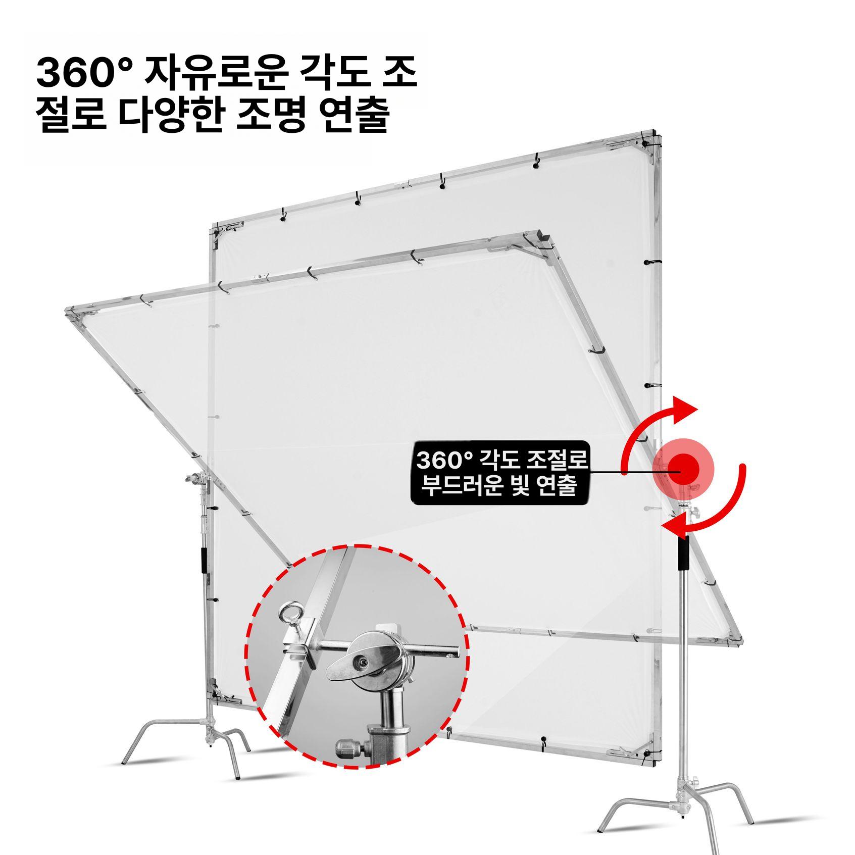 사진 촬영 조명 확산판 반사판 세트 방송 스튜디오 증명사진 배경 라이팅 장비 - 상세 이미지 5