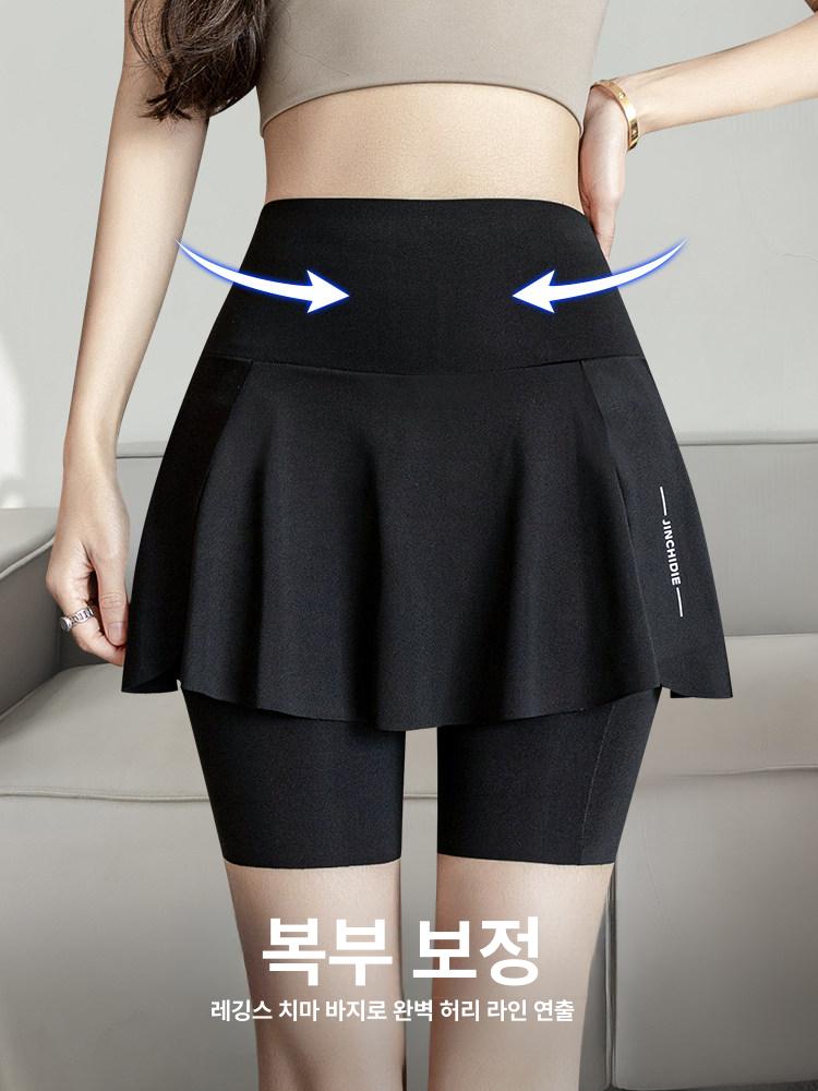 여자 빅사이즈 3부 7부 9부 포켓 주머니 요가 러닝 피트니스 치마 바지 레깅스 - 상세 이미지 3
