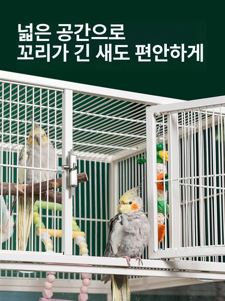 사육 잉꼬 대형새장 놀이터 앵무새장 둥지 횟대 바퀴달린 애완조 이동장 앵무새새장 - 상세 이미지 2