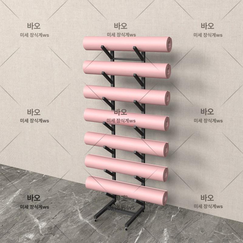 벽걸이 거치대 요가매트 보관 정리대 정리 철제 매트 헬스장 정리함 이동식 걸이대 - 상세 이미지 2