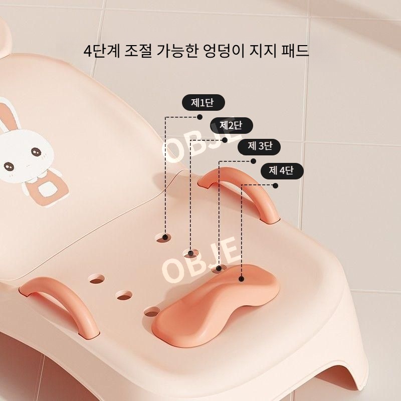 소프트 쿠션 유아 머리감기는 의자 샴푸의자 어린이 헤어 샴푸침대 접이식 머리 받침 성장 맞춤 이미지 6