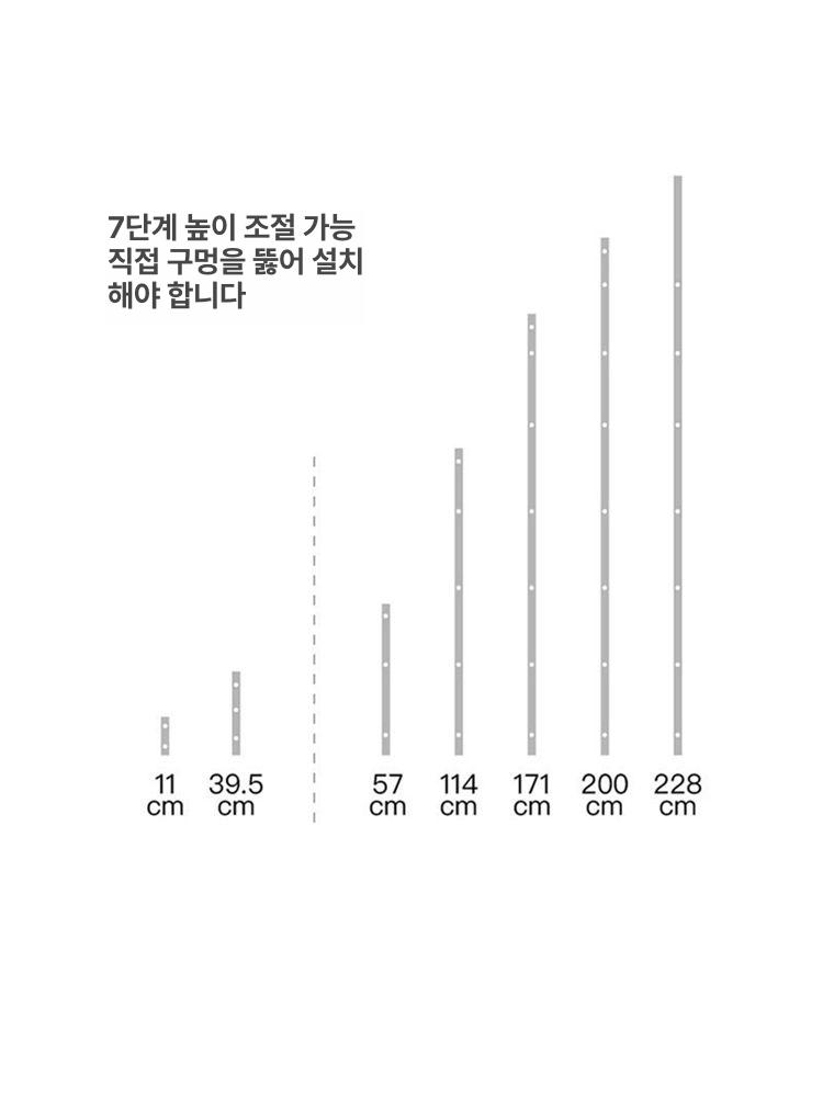 모듈조립 철제 벽선반 수납선반 모듈선반 다용도선반 진열대 지지대 트랙형 쉘프 - 상세 이미지 3