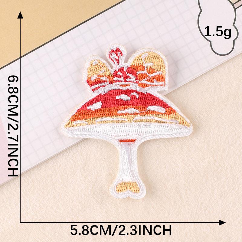 옷 자수 색상 줄무늬 가방 와펜 리폼 패치 슬로건 의류 버섯 수선 DIY 가용성 장식 - 상세 이미지 3