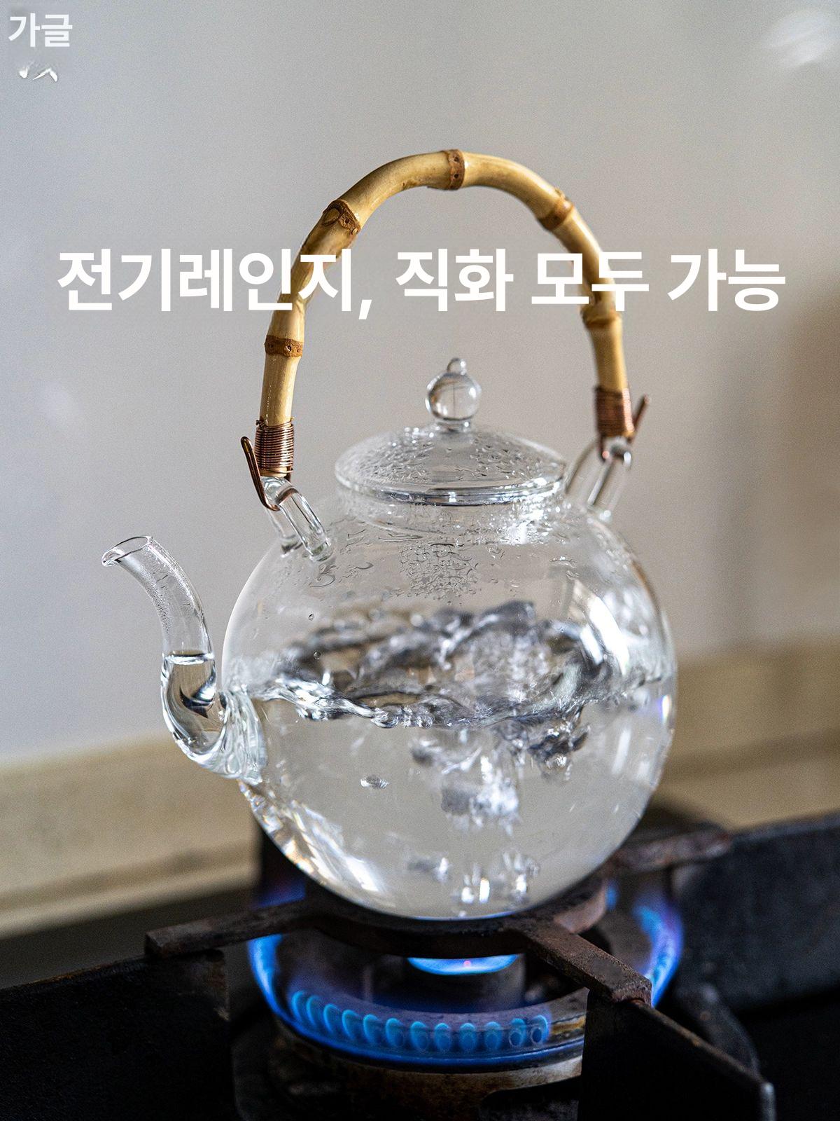 내열 티포트 용량 차포트 차주전자 유리거름망 티팟 라운드티폿 베이직 다도 차우리기 - 상세 이미지 2