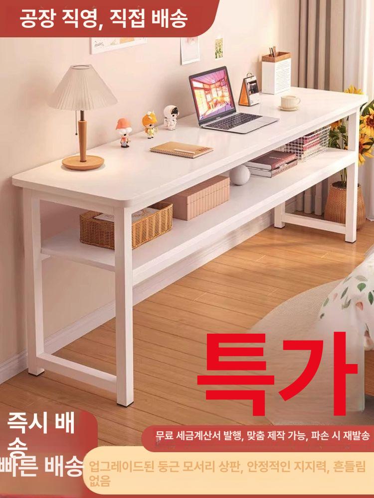 간이 폭좁은책상 틈새 발코니 긴테이블 좁고 책장 사이드 탁자 베란다 카페비조립 책상 침실 - 상세 이미지 2