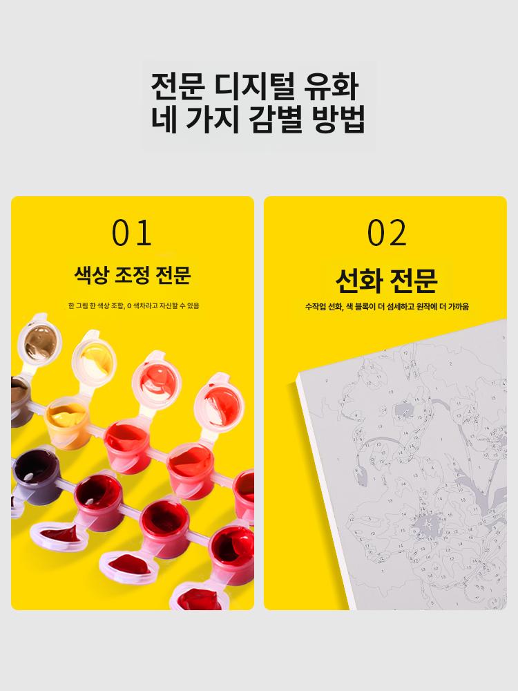 백드롭페인팅 유화 DIY 해바라기 돈들어오는 프레 그리기 색칠하기 명화그리기 페인팅 키트 - 상세 이미지 3