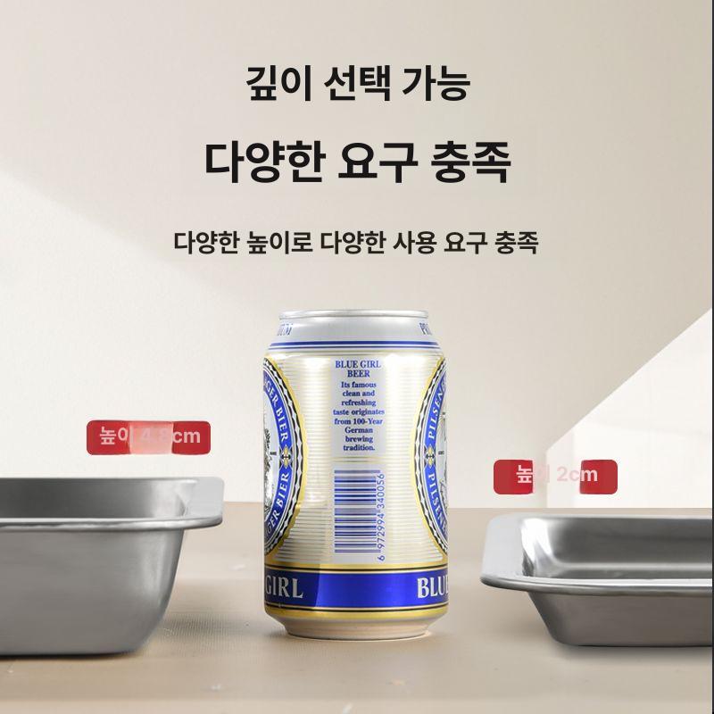 대형트레이 사각쟁반 업소용 사각형 스텐트레이 식당 오봉 직사각 제빵 튀김 - 상세 이미지 4