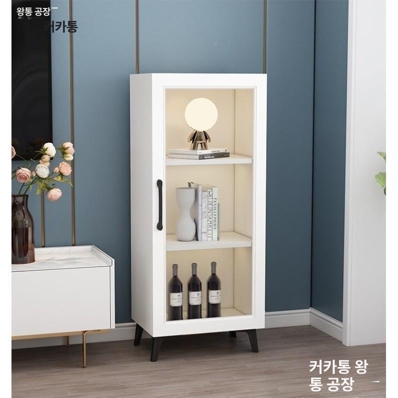 5단 위스키진열장 전시 선반 주류 술장 도어 홈바 엔틱 거치대 코너장식장 양주보관 - 상세 이미지 3