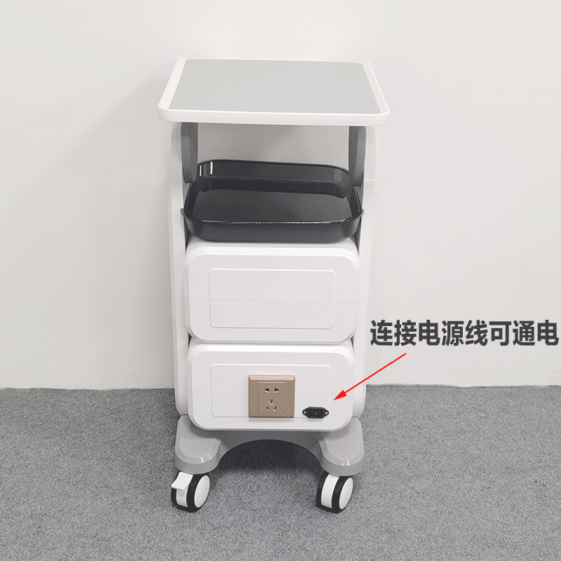 드레싱카 치과용 초음파 웨건 모니터 이동 대형 선반 병원 거치대 서랍 피부과 기본 - 상세 이미지 4