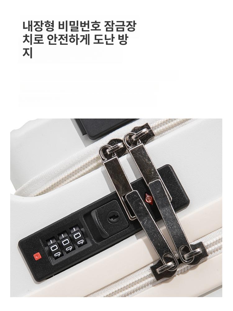 16인치 비즈니스 캐리어 가방 기내용 승무원 하드 가죽 파일럿 소형 스튜어디스 - 상세 이미지 5