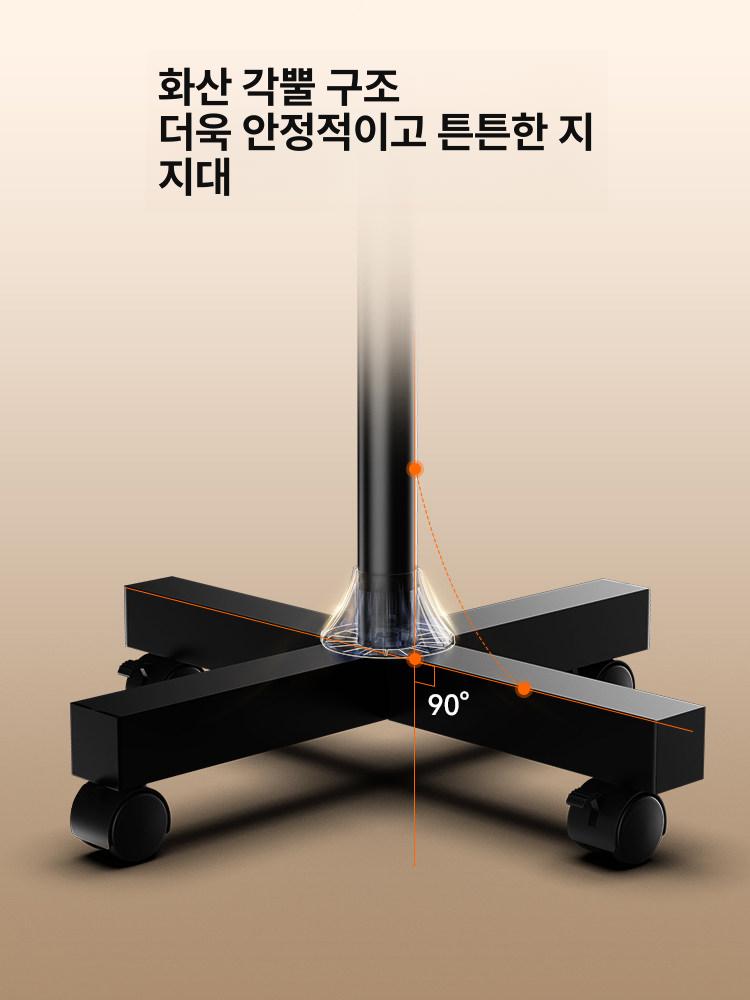 이동식 거치대 사무용 가정용 노트북 트레이 바퀴 책상 본체 테이블 은색 사무실 컴퓨터 - 상세 이미지 4
