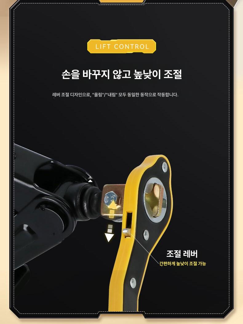 최신 소형 유압 타이어 에어 실린더 휴대용 공압잭 리프팅 차량 유압작기 수리 유압자키 - 상세 이미지 4