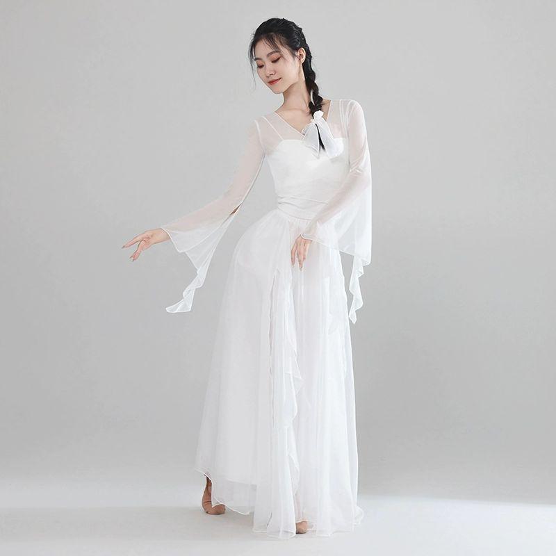 쉬폰 연습복 한국무용의상 저고리 현대무용복 여성용 입시복 공연의상 - 상세 이미지 2
