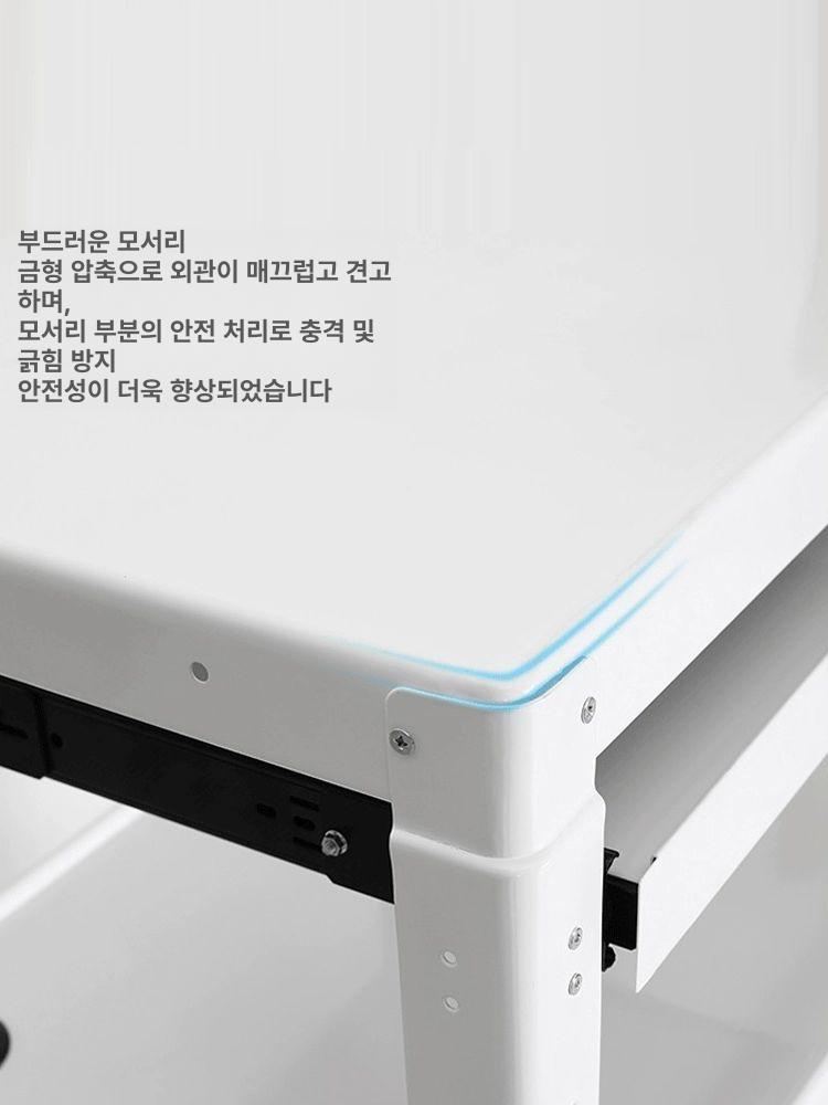 웨건 모니터선반 이동식 카트 작업대 컴퓨터선반 키보드 모니터스탠드 받침대 미용실 노트북 - 상세 이미지 4