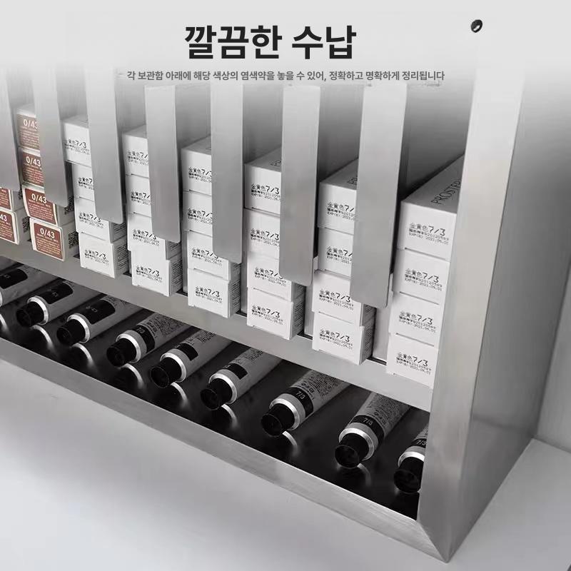 실버 수납함 약장 미용실 서랍 캐비닛 보관함 수납장 정리함 선반 살롱 스뎅 헤어숍 - 상세 이미지 3