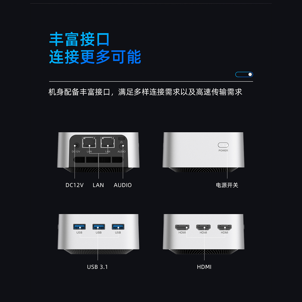 미니 PC 윈11 작은 데스크탑 고사양 초소형 윈도우탑재 사무용 프로 듀얼 컴퓨터 본체 - 상세 이미지 3