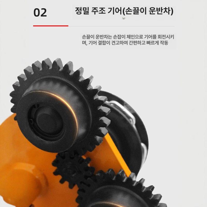 udt 플레인트로리 푸시 고품질 기어트롤리 미니원치 크레인 호이스트걸이 빔 핸드 - 상세 이미지 4