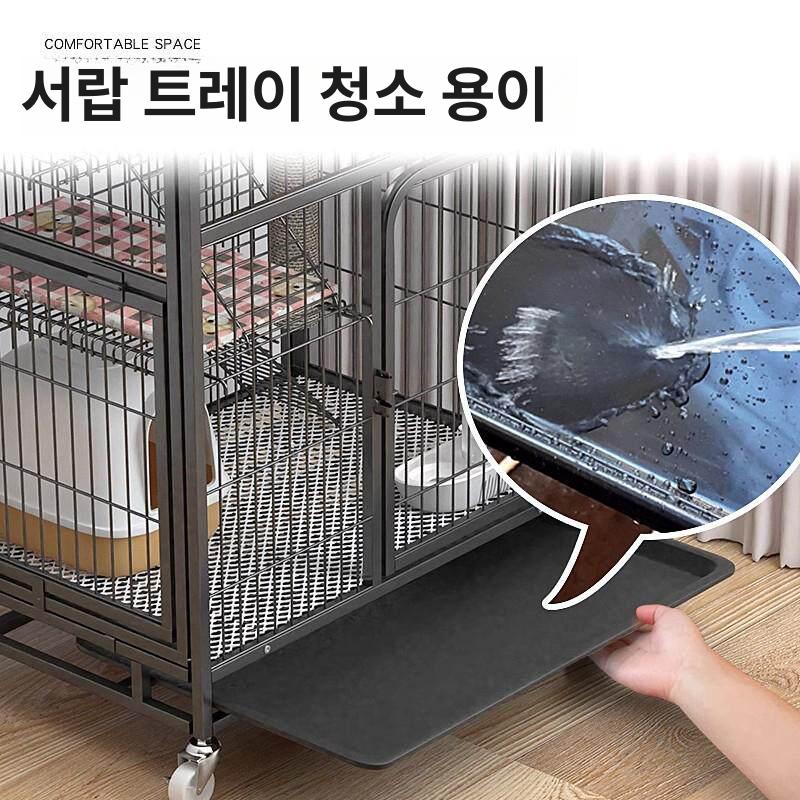 철제 하우스 격리장 울타리 캣빌라 펜스 보호장 고양이케이지 철장 기본 고양이집 - 상세 이미지 5