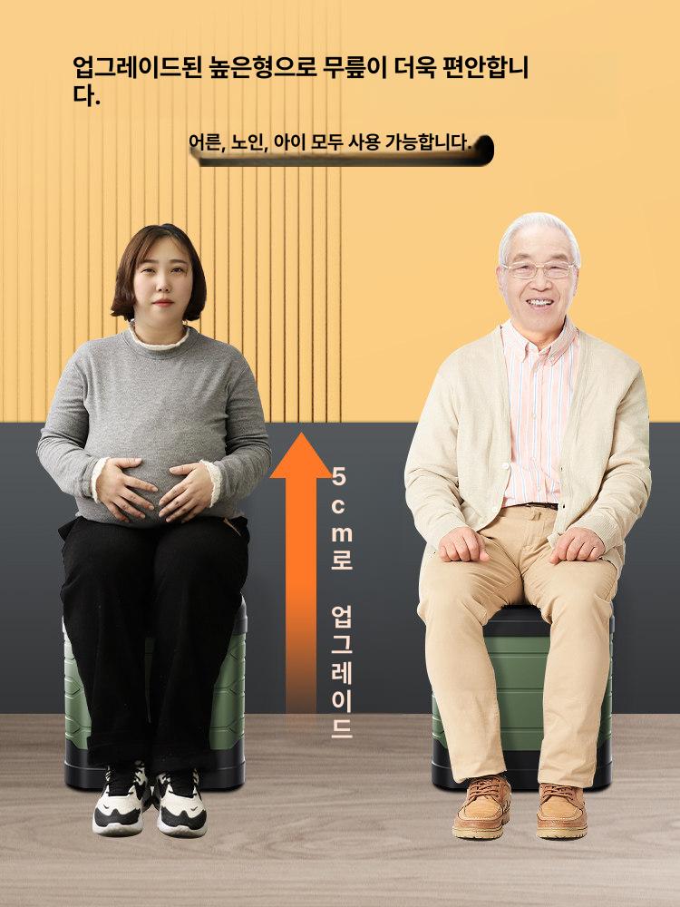 이동식 화장실 변기 캠핑용 휴대용 야외 소변통 좌변기 노지 이동 노인용 캠핑 차박 - 상세 이미지 5
