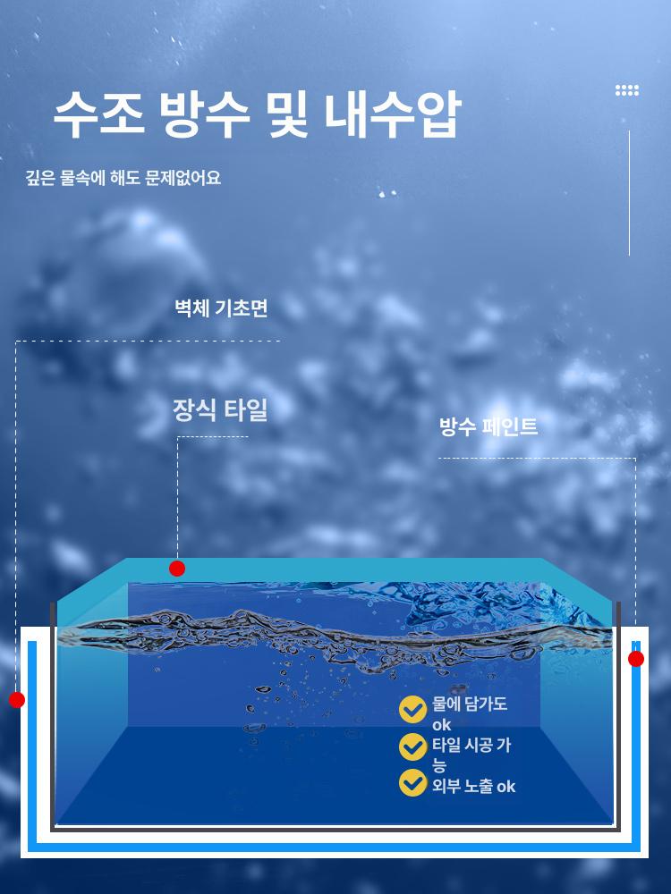 코팅 방수페인트 야외 누출 효과 방수액 에폭시 수성 누수방지 콘크리트 외부 보수 - 상세 이미지 3