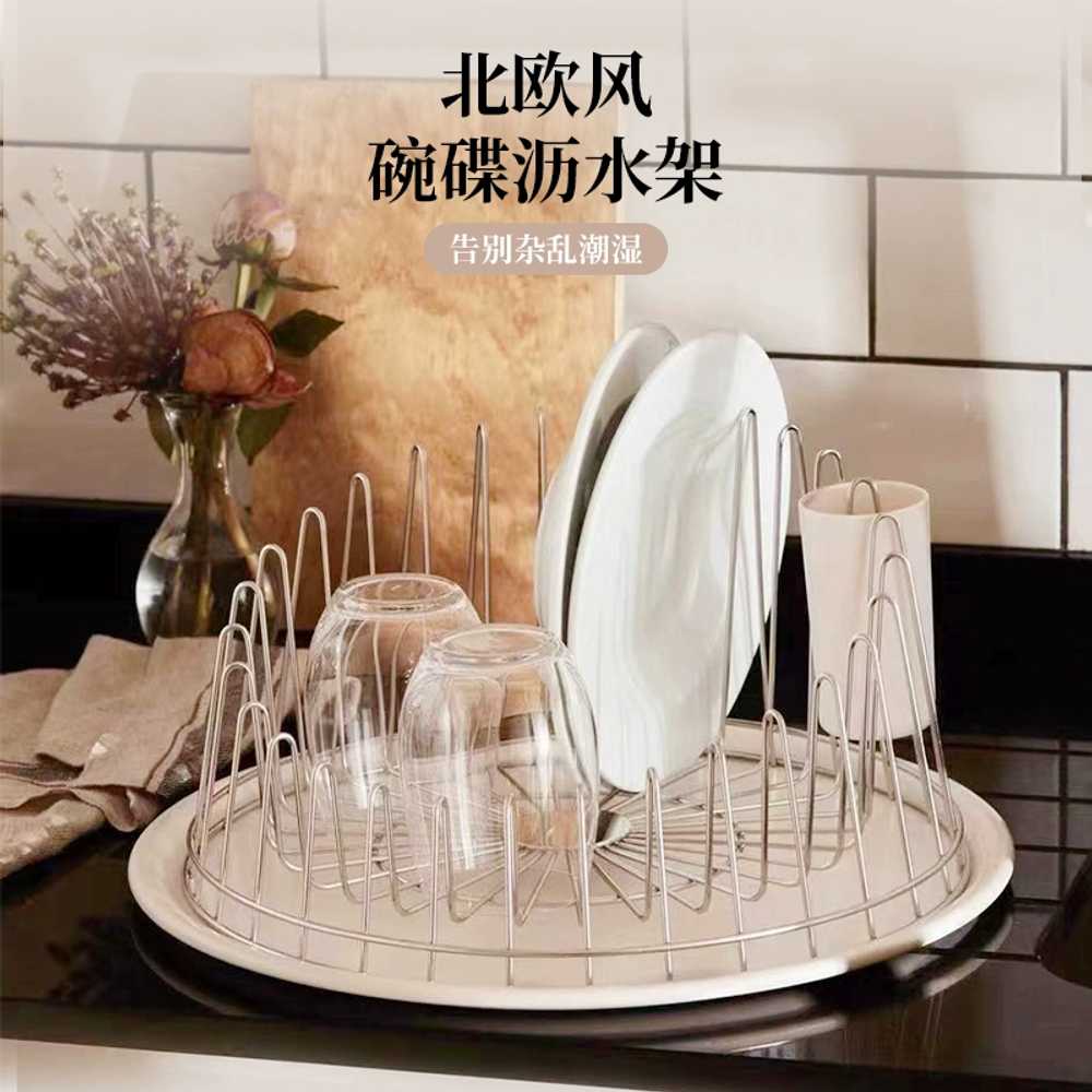 원형 머그 거치대 스토리지 접시건조대 바구니 설거지건조렉 싱크대 텀블러 랙 물 - 상세 이미지 2
