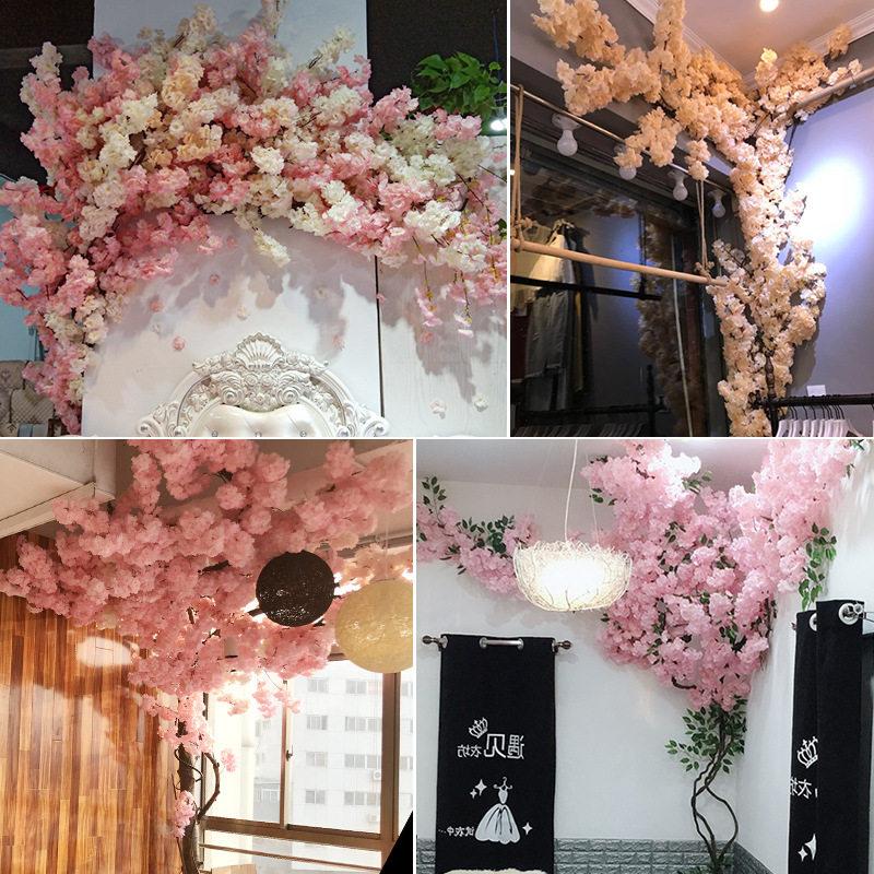 벚꽃 조화 인테리어 조형물 대형 원형 장식 가지 벽면 거실 현관 연출 - 상세 이미지 3